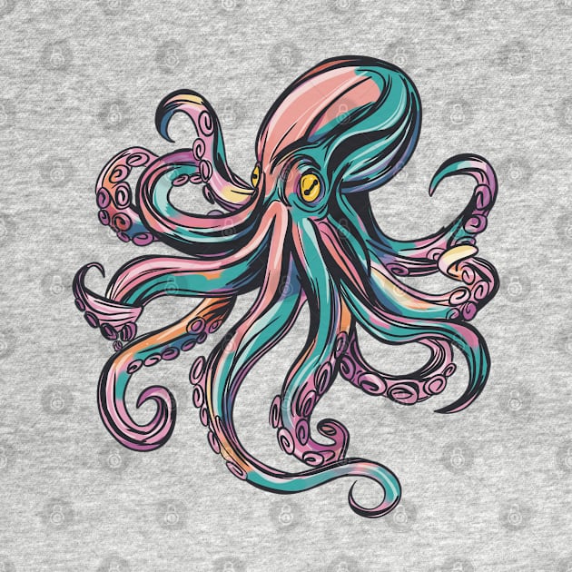 Colorful Octopus by EzekRenne